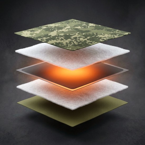 Килимок тактичний з підігрівом (піксель)